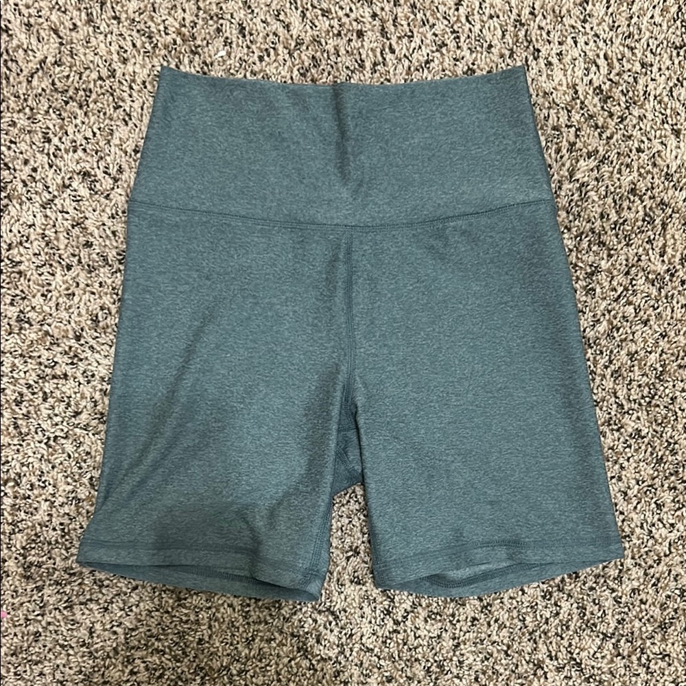 Women's High-Waisted Teal Shorts
